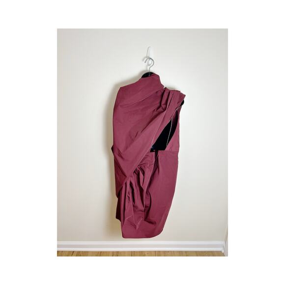 ASOS Edition Burgundy Mini Dress One Sleeve Size 10 New Avant Garde - Picture 7 of 8